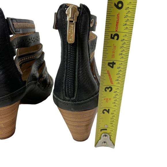 Pikolinos Black Java Gladiator Style Embroidered Leather Sandals Size 36 - Picture 7 of 11